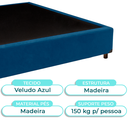 Ver imagem 2 de Cama Box Casal Azul Nature 138x188