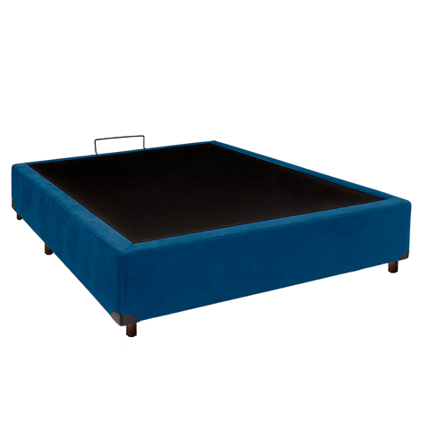 Cama Box Casal Azul Nature 138x188
