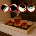 Ver imagem 3 de Bandeja Retangular Café da Manhã com Alça Inox 25x46cm Champanhe/preto - Arkell