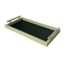 Ver imagem 2 de Bandeja Retangular Café da Manhã com Alça Inox 25x46cm Champanhe/preto - Arkell
