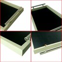 Ver imagem 5 de Bandeja Retangular Café da Manhã com Alça Inox 25x46cm Champanhe/preto - Arkell