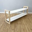 Ver imagem 2 de Rack TV Linea 140cm Madeira Pinus Branco e Natural Artfactory Design