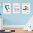 Ver imagem 1 de Quadro Infantil Menino Ursinho Aviador Seja Forte e Corajoso