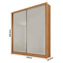 Ver imagem 2 de Guarda Roupa Casal Toledo Plus 2 Portas 3 Gavetas Cinamomo Fendi - Novo Horizonte