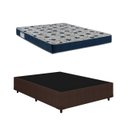 Ver imagem 1 de Cama Base Box Casal Marrom Colchão Iso 60 D28 - Ortobom