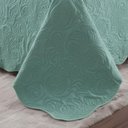 Ver imagem 2 de Cobre Leito Colcha Casal Queen Pratika Dupla Face 03 Peças - Verde Malva - 100% Poliéster