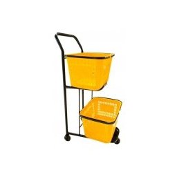 Carrinho P/ Compras Supermercado Reforçado Duplo Cesto 50 L - 2
