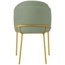 Ver imagem 3 de Cadeira Aurora Bouclé Verde Oliva Metal Dourado