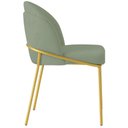 Ver imagem 4 de Cadeira Aurora Bouclé Verde Oliva Metal Dourado