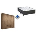 Ver imagem 1 de Cama Box Conjugada Casal Union + Guarda Roupa Master 8.6 Atacama