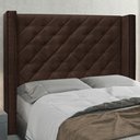 Ver imagem 2 de Cabeceira Estofada Cama Box Casal King Size Alteza 195cm Suede Café - Desk Design