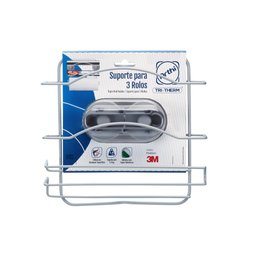 Porta Rolos Triplo 3M Cinza Arthi - 3