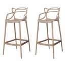 Ver imagem 1 de Kit 2 Banquetas Allegra Nude Polipropileno Cozinha Bistrô