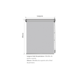 Persiana Cortina Rolo Blackout Ambiente Interno Quarto Sala Varanda 1,50 Larg X 1,40 Alt - 3