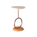 Ver imagem 2 de Mesa de Apoio Lateral Canto Fanny Menor Madeira com Estrutura Metal