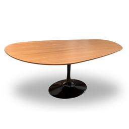Mesa de Jantar Tulipa Saarinen Organica 140x90cm Base Preta Tampo Freijó - 2