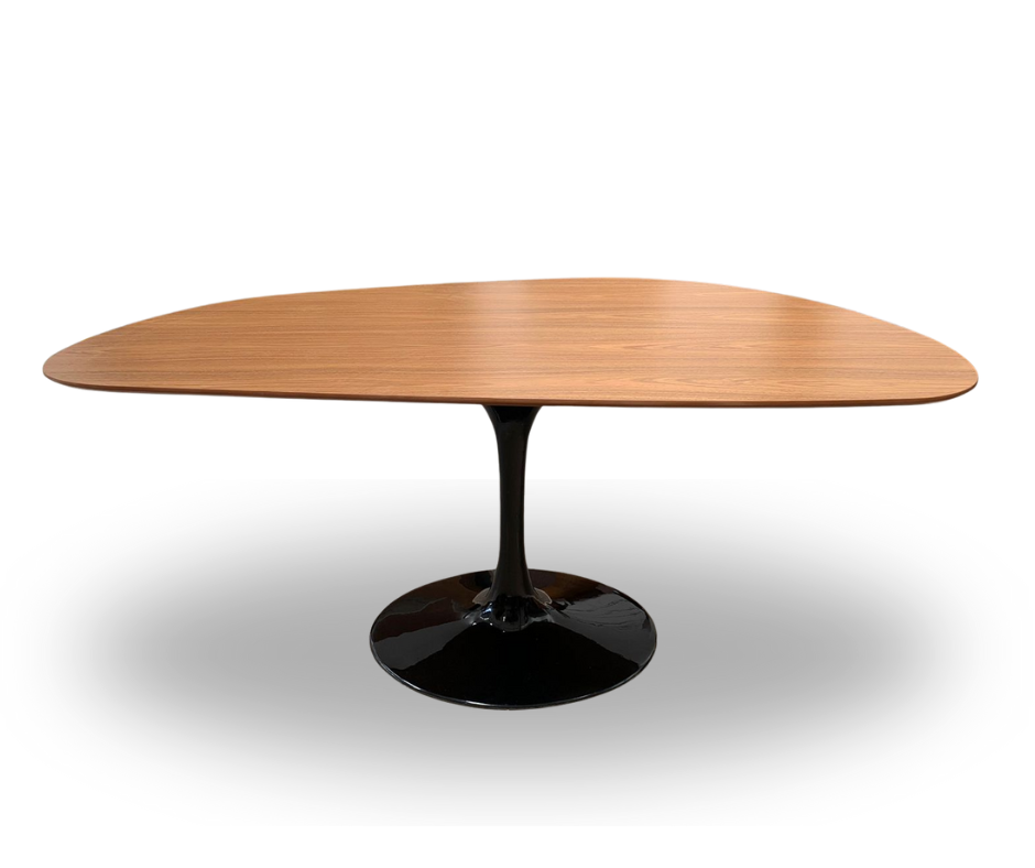 Mesa de Jantar Tulipa Saarinen Organica 140x90cm Base Preta Tampo Freijó - 3