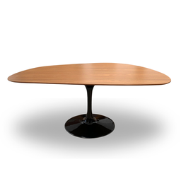 Mesa de Jantar Tulipa Saarinen Organica 140x90cm Base Preta Tampo Freijó - 3