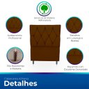 Ver imagem 3 de Cabeceira Estofada para Cama de Solteiro 90 Athena Suede