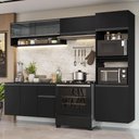 Ver imagem 1 de Armário de Cozinha Completa 260 Cm Suspenso Preto Nice Madesa 10