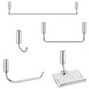 Ver imagem 1 de Kit Acessórios para Banheiro com 5 Peças Docol Idea Cinza/Cromado