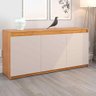 Aparador Buffet Onix 3 Portas Viero Cor Mel Off White - 4