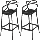 Ver imagem 5 de Kit 2 Banquetas Allegra Masters Altas Cozinha Bar Pretas
