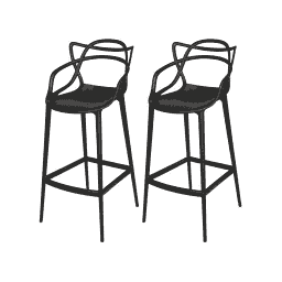 Kit 2 Banquetas Allegra Masters Altas Cozinha Bar Pretas - 5 Kit 2 Banquetas Allegra Masters Altas Cozinha Bar Pretas - 5