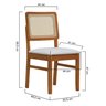 Cadeira Madeira Maciça Lyon Encosto Telinha Natural Assento Estofado - Amêndoa Corano Bruma - 3