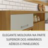 Cozinha 5 Peças Ripado 2 Paneleiros Princesa 100% Mdf - Freijó com Off White - Nesher - 3
