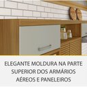 Ver imagem 3 de Cozinha 5 Peças Ripado 2 Paneleiros Princesa 100% Mdf - Freijó com Off White - Nesher