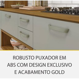 Cozinha 5 Peças Ripado 2 Paneleiros Princesa 100% Mdf - Freijó com Off White - Nesher - 2