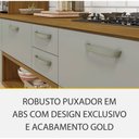 Ver imagem 2 de Cozinha 5 Peças Ripado 2 Paneleiros Princesa 100% Mdf - Freijó com Off White - Nesher