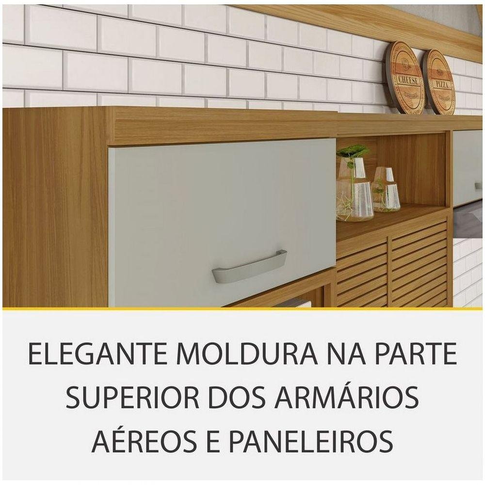 Cozinha 5 Peças Completa 100% MDF Princesa Freijó/Off White Nesher - Nesher