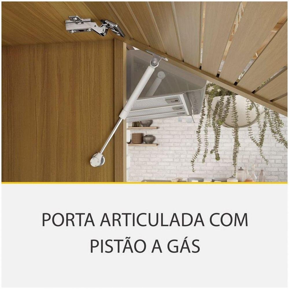 Cozinha 5 Peças Ripado 2 Paneleiros Princesa 100% Mdf Nesher - Freijó com Off White - 5