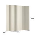 Ver imagem 2 de Painel Ripado Decorativo 320cm X 240cm em Madeira Mdf Cor:luna