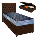 Ver imagem 1 de Kit Cabeceira + Cama Box Bau + Colchão Solteiro Molas Ensacadas Petrus Paropas