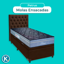 Ver imagem 4 de Kit Cabeceira + Cama Box Bau + Colchão Solteiro Molas Ensacadas Petrus Paropas