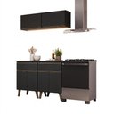 Ver imagem 6 de Cozinha Compacta Atlanta Axis 6 Portas 2 Gavetas MDF 120cm Preto