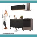Ver imagem 2 de Cozinha Compacta Atlanta Axis 6 Portas 2 Gavetas MDF 120cm Preto