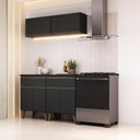 Ver imagem 1 de Cozinha Compacta Atlanta Axis 6 Portas 2 Gavetas MDF 120cm Preto