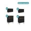 Ver mais imagens de Cozinha Compacta Atlanta Axis 6 Portas 2 Gavetas MDF 120cm Preto