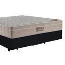 Ver imagem 3 de Cama Box Queen Bipartido Suede + Colchão Ortobom Airtech Molas Ensacadas 65x158x198 Preto