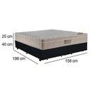 Ver imagem 6 de Cama Box Queen Bipartido Suede + Colchão Ortobom Airtech Molas Ensacadas 65x158x198 Preto