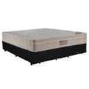 Ver imagem 1 de Cama Box Queen Bipartido Suede + Colchão Ortobom Airtech Molas Ensacadas 65x158x198 Preto