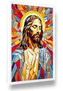 Ver imagem 1 de Quadro Jesus Mosaico Sala Quarto Hall Decoração