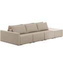 Ver imagem 1 de Sofá Ilha Modular para Sala 342cm com Puff Dublin K01 Linho Bege - Lyam Decor