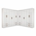 Ver imagem 3 de Closet Casal Duplo Lu 12 Portas 8 Gavetas Branco
