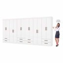 Ver imagem 7 de Closet Casal Duplo Lu 12 Portas 8 Gavetas Branco