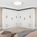 Ver imagem 1 de Closet Casal Duplo Lu 12 Portas 8 Gavetas Branco